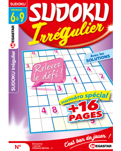 Abonnement Sudoku Irrégulier (niveau 6/9)