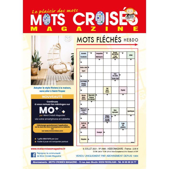 abonnement mots croises magazine au meilleur prix